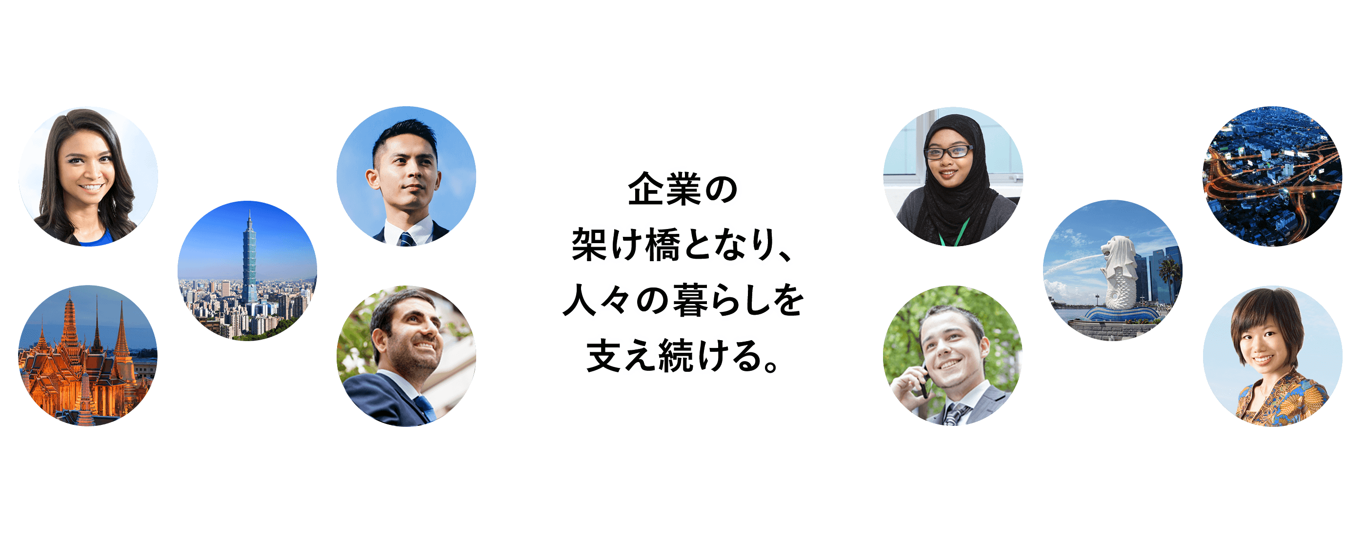 企業の架け橋となり、人々の暮らしを支え続ける。